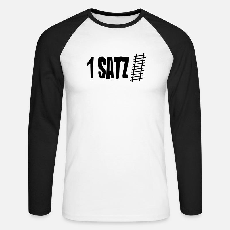 Einsatzleiter - rebus - 1farb - Unisex Baseballshirt langarm - Weiß/Schwarz