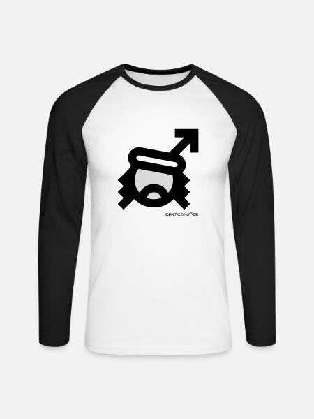 IDENTICONS Che Revolution - Unisex Baseballshirt langarm - Weiß/Schwarz