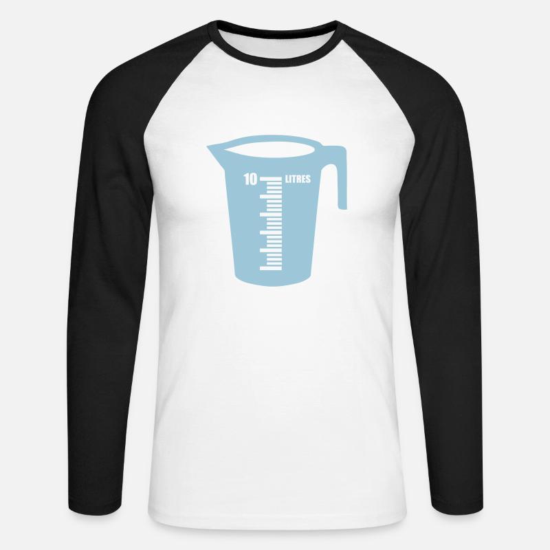 Braud liter recipient - Unisex Baseballshirt langarm - Weiß/Schwarz