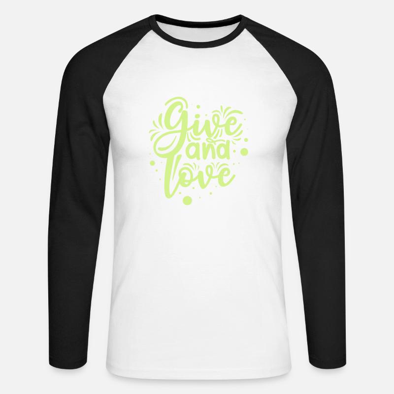 Kindness Statement Role Model Gift - Unisex Long Sleeve Baseball T-Shirt - white/black