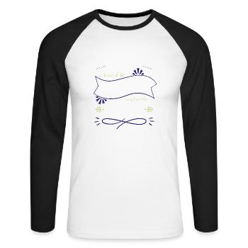 pirater les doigts des joueurs anonymes attendez-vous à nous - T-shirt baseball manches longues Homme - blanc/noir - Devant - Nik (191cm)