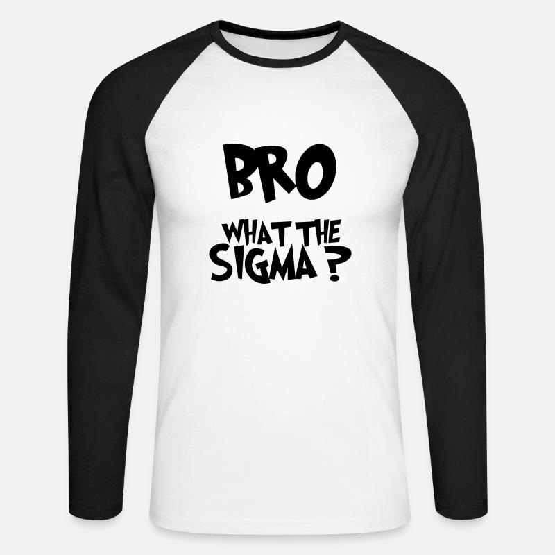 Fratello Che cosa sigma? Detti divertenti per bambini - Maglia da baseball a manica lunga da uomo - bianco/nero