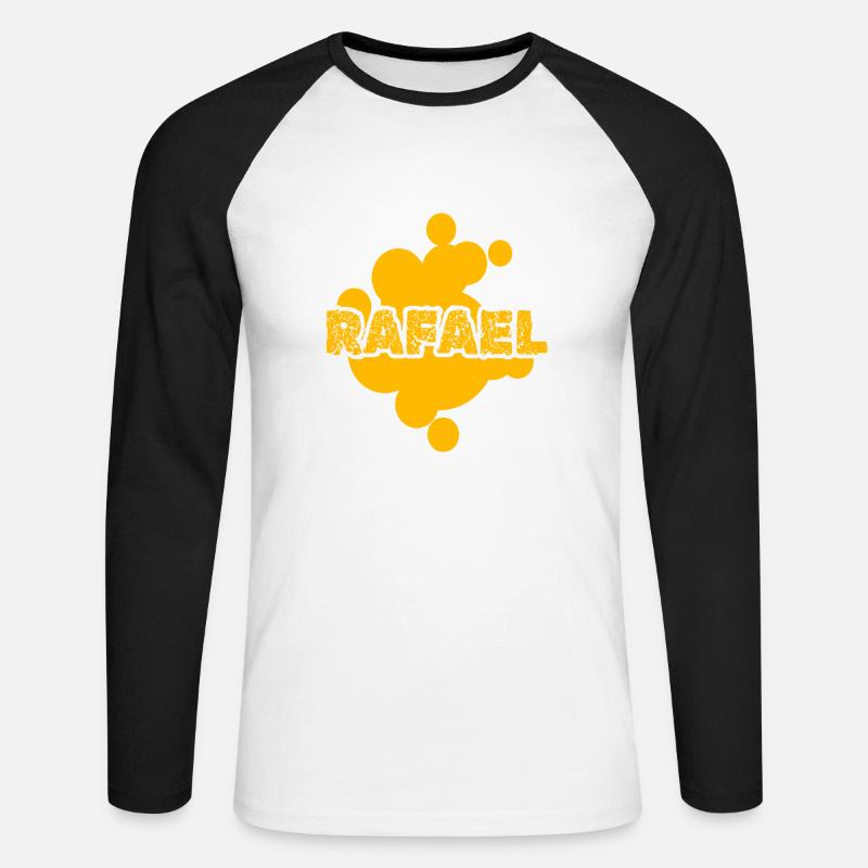 Maler Rafael - Unisex Baseballshirt langarm - Weiß/Schwarz