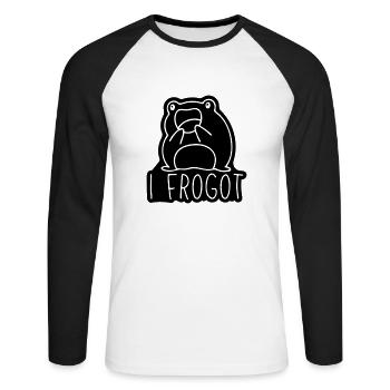 in Frogot - Unisex Baseballshirt langarm - Weiß/Schwarz - Vorne - Nik (191cm)