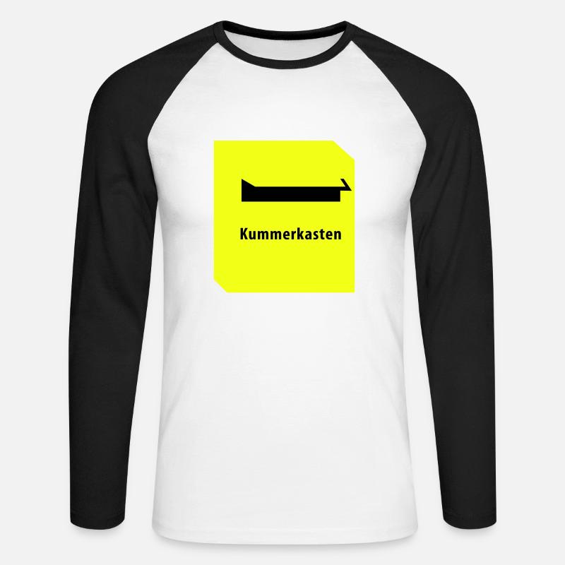 Kummerkasten - Unisex Baseballshirt langarm - Weiß/Schwarz
