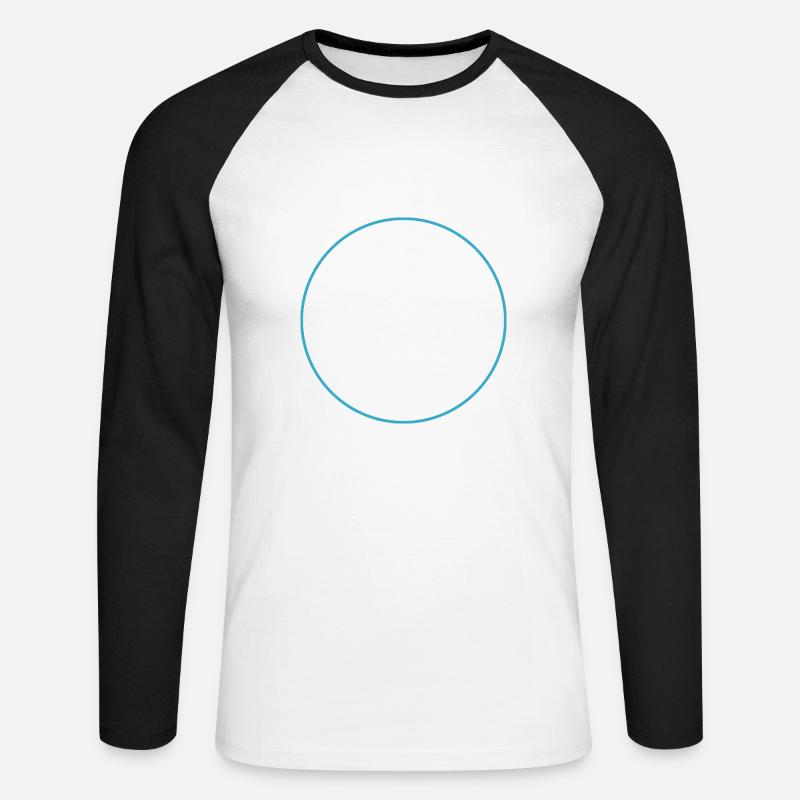 Delphin - Unisex Baseballshirt langarm - Weiß/Schwarz