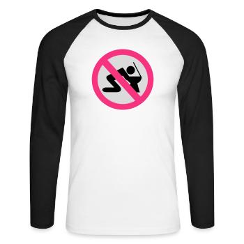 2541614 14674868 alcool - T-shirt baseball manches longues Homme - blanc/noir - Devant - Nik (191cm)