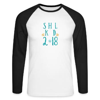 Kita Abgänger Schulkind Einschulung Kindergarten - Unisex Baseballshirt langarm - Weiß/Schwarz - Vorne - Nik (191cm)
