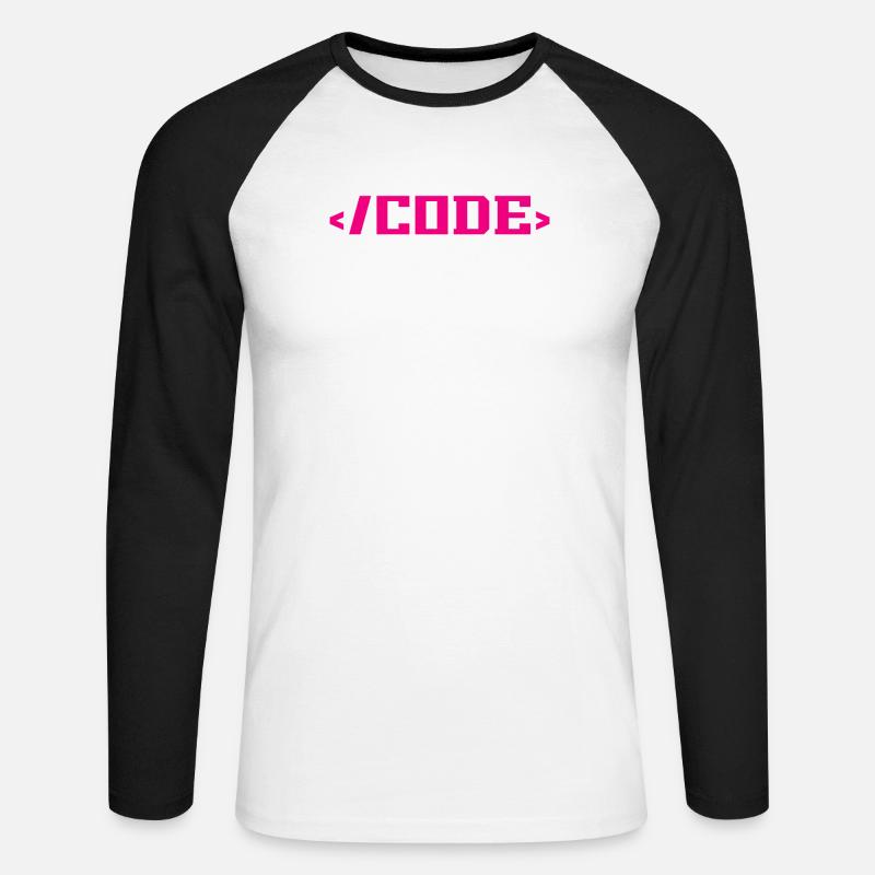 Codierung Programmierung Informatik - Unisex Baseballshirt langarm - Weiß/Schwarz