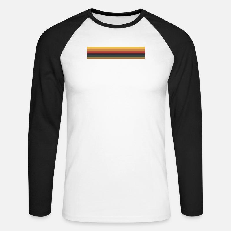 Dreizehnte Doktor-Streifen - Unisex Baseballshirt langarm - Weiß/Schwarz