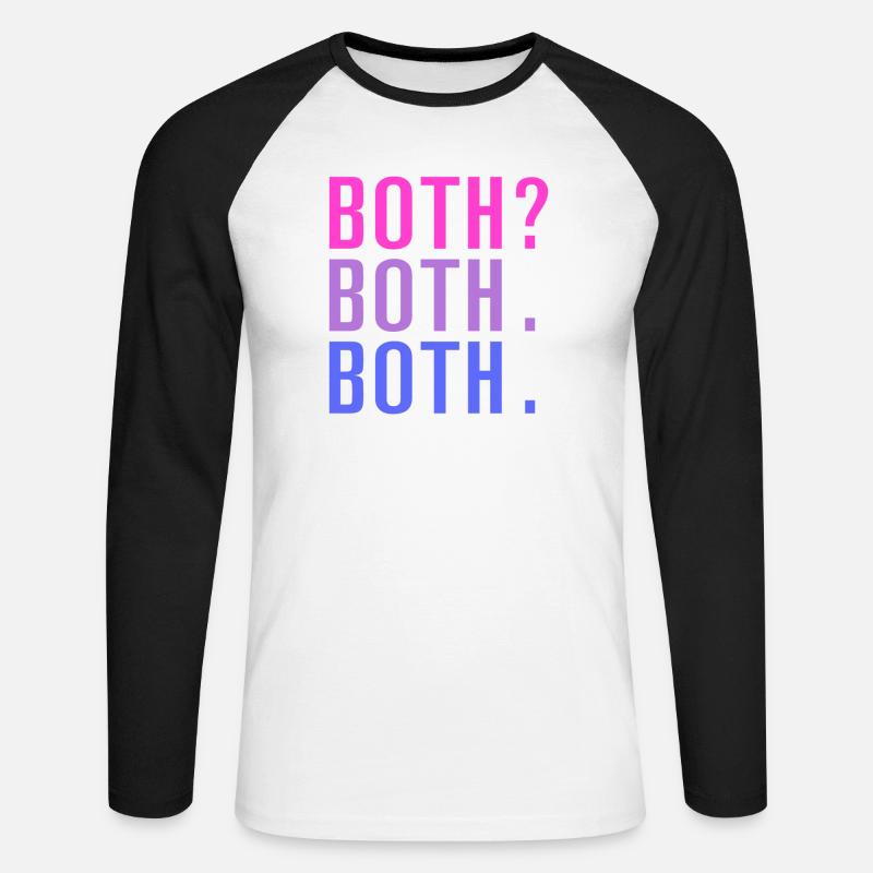 Both Is Good Pride - Unisex Long Sleeve Baseball T-Shirt - white/black