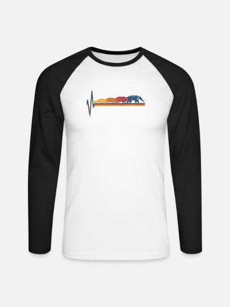 Ameisenbär Ameisenbären - Unisex Baseballshirt langarm - Weiß/Schwarz