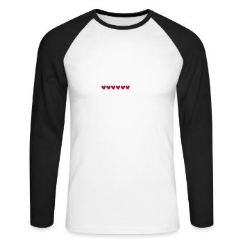 Biologisch Technische Assistentin in Ausbildung - Unisex Baseballshirt langarm - Weiß/Schwarz - Vorne - Nik (191cm)
