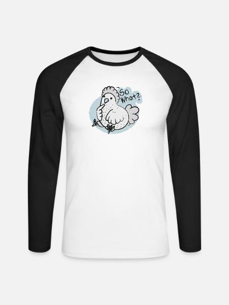 so what ? - Unisex Baseballshirt langarm - Weiß/Schwarz