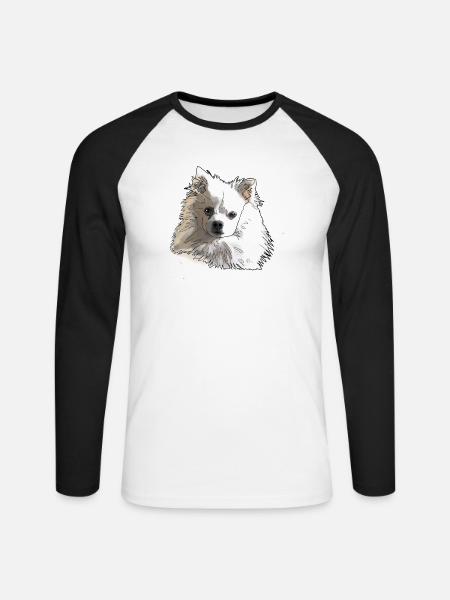 Sharp - Unisex Long Sleeve Baseball T-Shirt - white/black
