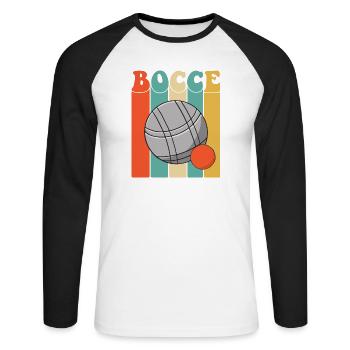 Bocce Saying Bocce Ball with Jack Bocci Game Bocce - Unisex Long Sleeve Baseball T-Shirt - white/black - Front - Nik (191cm)