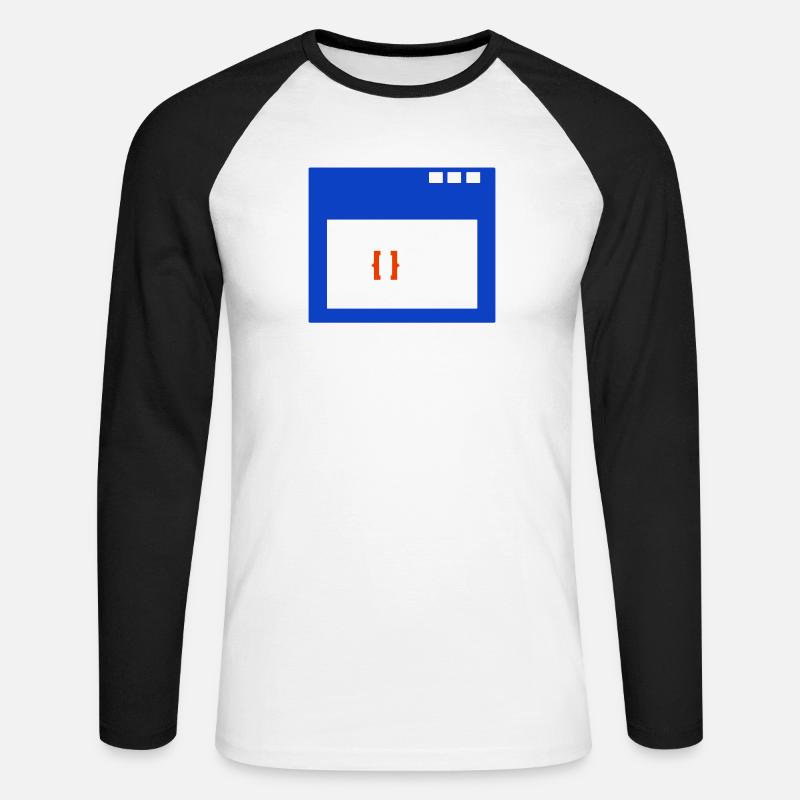 Coder Geld Verdienen Angestellter Arbeit Erfolg - Unisex Baseballshirt langarm - Weiß/Schwarz