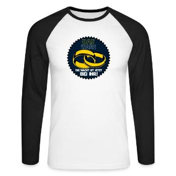 Junggesellenabschied , Junggesellenparty , (25) - Unisex Baseballshirt langarm - Weiß/Schwarz - Vorne - Nik (191cm)