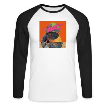 DREAM - Unisex Long Sleeve Baseball T-Shirt - white/black - Front - Nik (191cm)