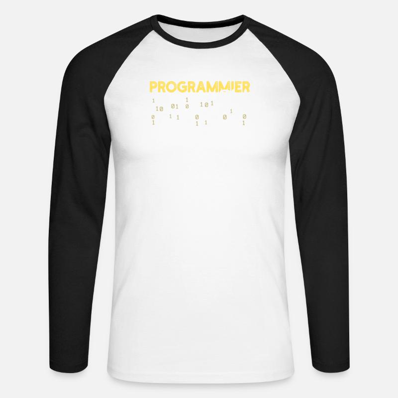 Developer Statement Coden Skripting Webentwickler - Unisex Baseballshirt langarm - Weiß/Schwarz