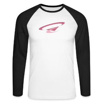 Floating of modernity - Unisex Long Sleeve Baseball T-Shirt - white/black - Front - Nik (191cm)