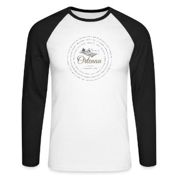 Ortenau - bi uns deheim - 51 Cities and Municipalities - Unisex Long Sleeve Baseball T-Shirt - white/black - Front - Nik (191cm)