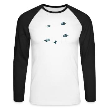 Doctor and Cyclist - Unisex Long Sleeve Baseball T-Shirt - white/black - Front - Nik (191cm)
