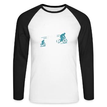 Ich bin ein Fahrradanwalt - Unisex Baseballshirt langarm - Weiß/Schwarz - Vorne - Nik (191cm)
