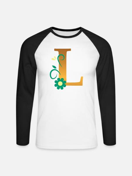 L - Unisex Long Sleeve Baseball T-Shirt - white/black