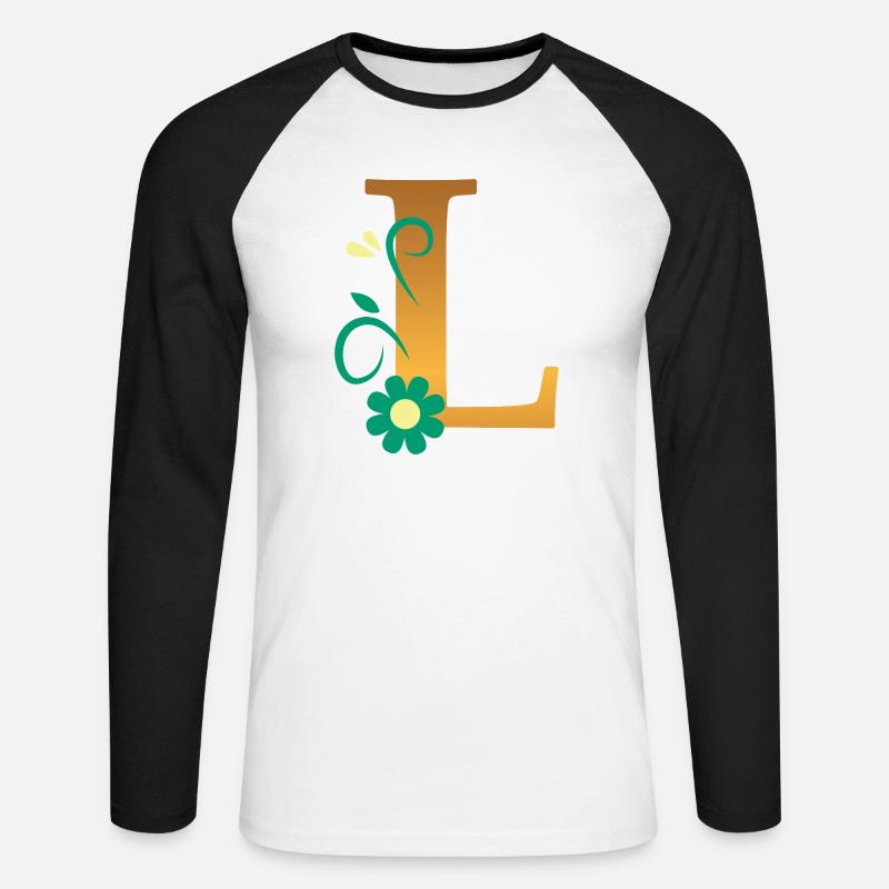 L - Unisex Long Sleeve Baseball T-Shirt - white/black