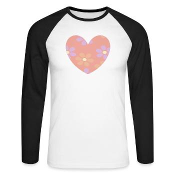 Muttertags Geschenk Mutter Muttertag Geschenkidee  - Unisex Baseballshirt langarm - Weiß/Schwarz - Vorne - Nik (191cm)