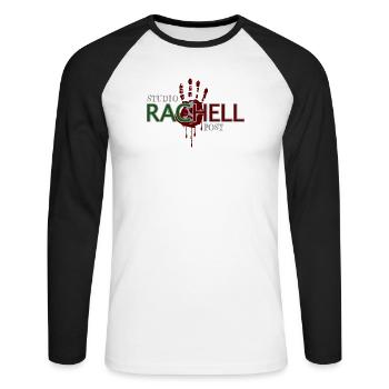 Studio RacHell Post - T-shirt baseball manches longues Homme - blanc/noir - Devant - Nik (191cm)