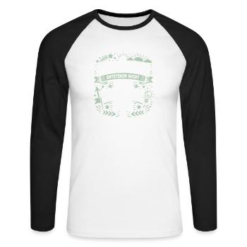 Opportunities don't arise, you create them - success - Unisex Long Sleeve Baseball T-Shirt - white/black - Front - Nik (191cm)