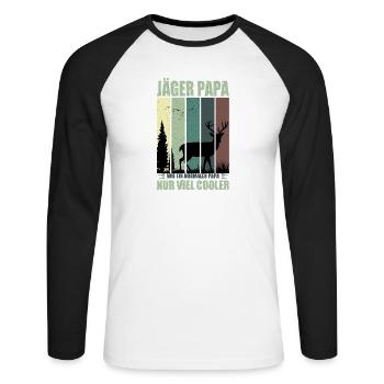 Hunter Gifts Hunting Hunting Hunter Exam - Unisex Long Sleeve Baseball T-Shirt - white/black - Front - Nik (191cm)