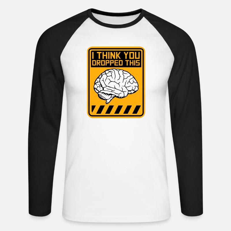 Penso che tu abbia lasciato perdere questo sarcasmo mentale - Maglia da baseball a manica lunga da uomo - bianco/nero