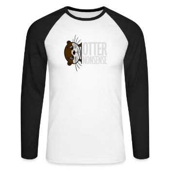 Otter Nonsense Lustig Wortspiel Otter Liebe Spruch - Unisex Baseballshirt langarm - Weiß/Schwarz - Vorne - Nik (191cm)