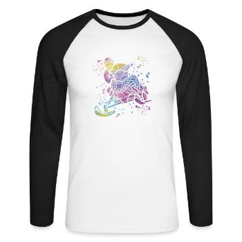 Snowmobile, Snowmobile, Snowmobile - Unisex Long Sleeve Baseball T-Shirt - white/black - Front - Nik (191cm)
