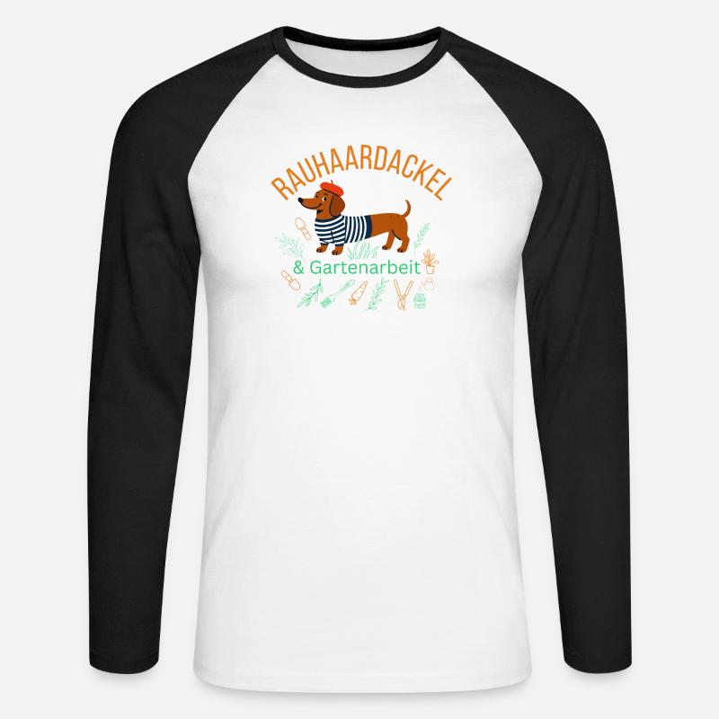 Gipfeli Tester aus Leidenschaft - Schweizer Frühst - Unisex Baseballshirt langarm - Weiß/Schwarz