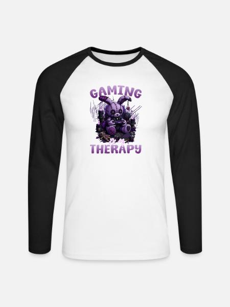 Pastel Goth Soft Goth Gaming Gamer - Unisex Baseballshirt langarm - Weiß/Schwarz