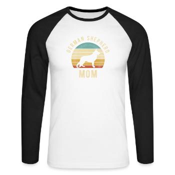 Citation inspirante Choose Life Retro Design - T-shirt baseball manches longues Homme - blanc/noir - Devant - Nik (191cm)