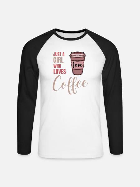 Funny_Coffee_Lover_Gift_for_Barista_and_Coffee_ - Unisex Baseballshirt langarm - Weiß/Schwarz