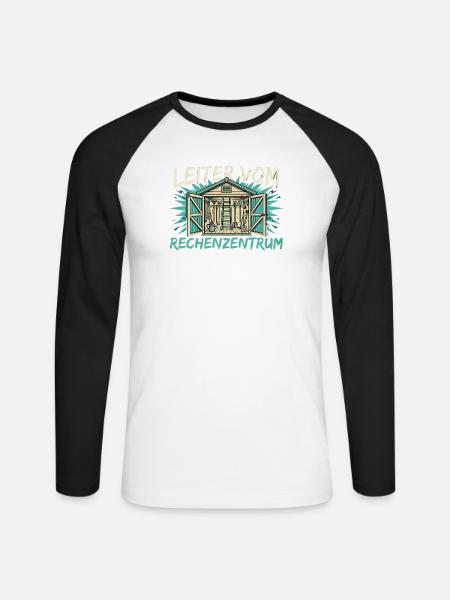 Leiter vom Rechenzentrum - Unisex Baseballshirt langarm - Weiß/Schwarz
