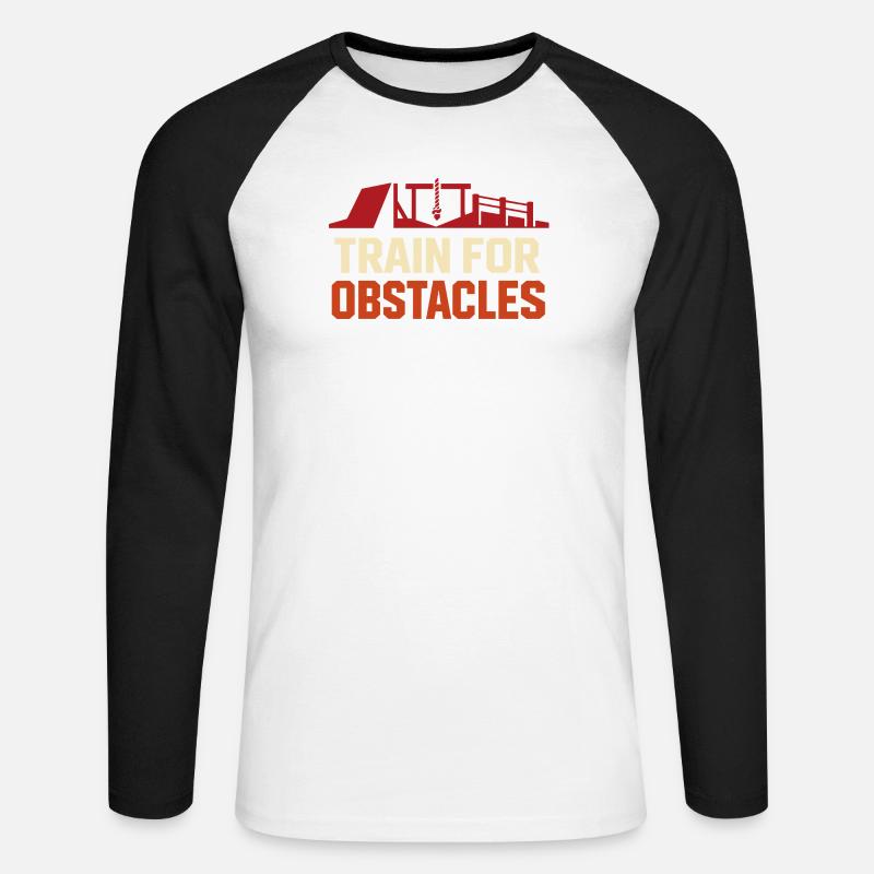 Obstacle Course Racer Obstacle Course Ocr - Unisex Long Sleeve Baseball T-Shirt - white/black
