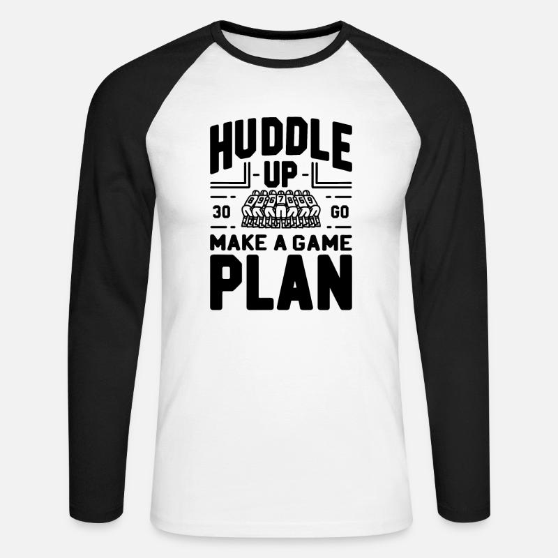 Machen Sie einen Plan - Unisex Baseballshirt langarm - Weiß/Schwarz