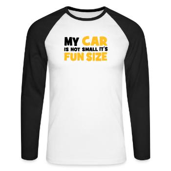Small car - T-shirt baseball manches longues Homme - blanc/noir - Devant - Nik (191cm)