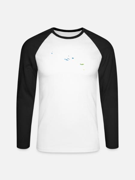 Azores - Unisex Baseballshirt langarm - Weiß/Schwarz
