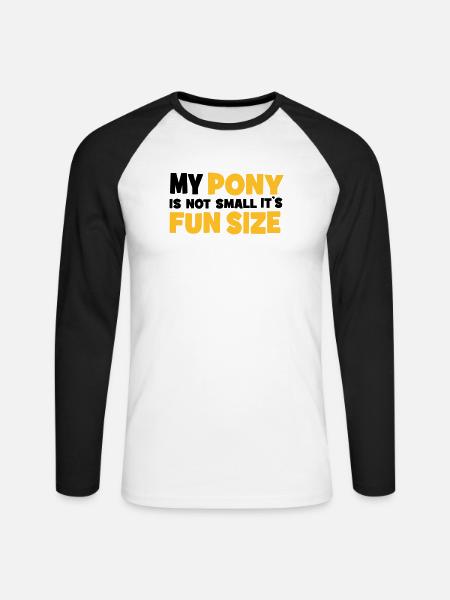 Pony - Unisex Baseballshirt langarm - Weiß/Schwarz