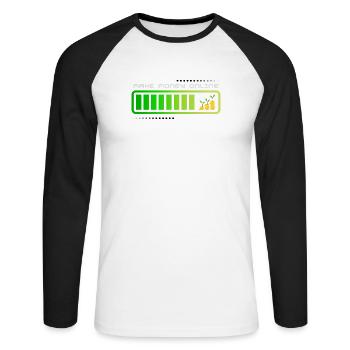 Money Maker Make Money Online Funny Gifts - Unisex Long Sleeve Baseball T-Shirt - white/black - Front - Nik (191cm)