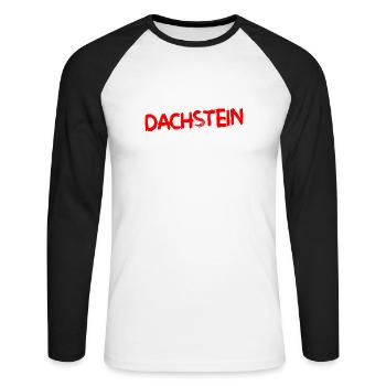 Souvenir de Dachstein Ramsau Autriche - T-shirt baseball manches longues Homme - blanc/noir - Devant - Nik (191cm)
