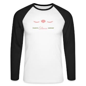Anime introvert Weeb couch potato - Unisex Long Sleeve Baseball T-Shirt - white/black - Front - Nik (191cm)